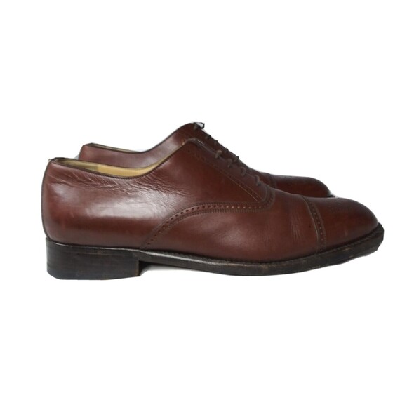 Bruno Magl Brogue Medallion Cap-Toe Oxfords Men's Shoes 8 M Brown - Picture 3 of 9